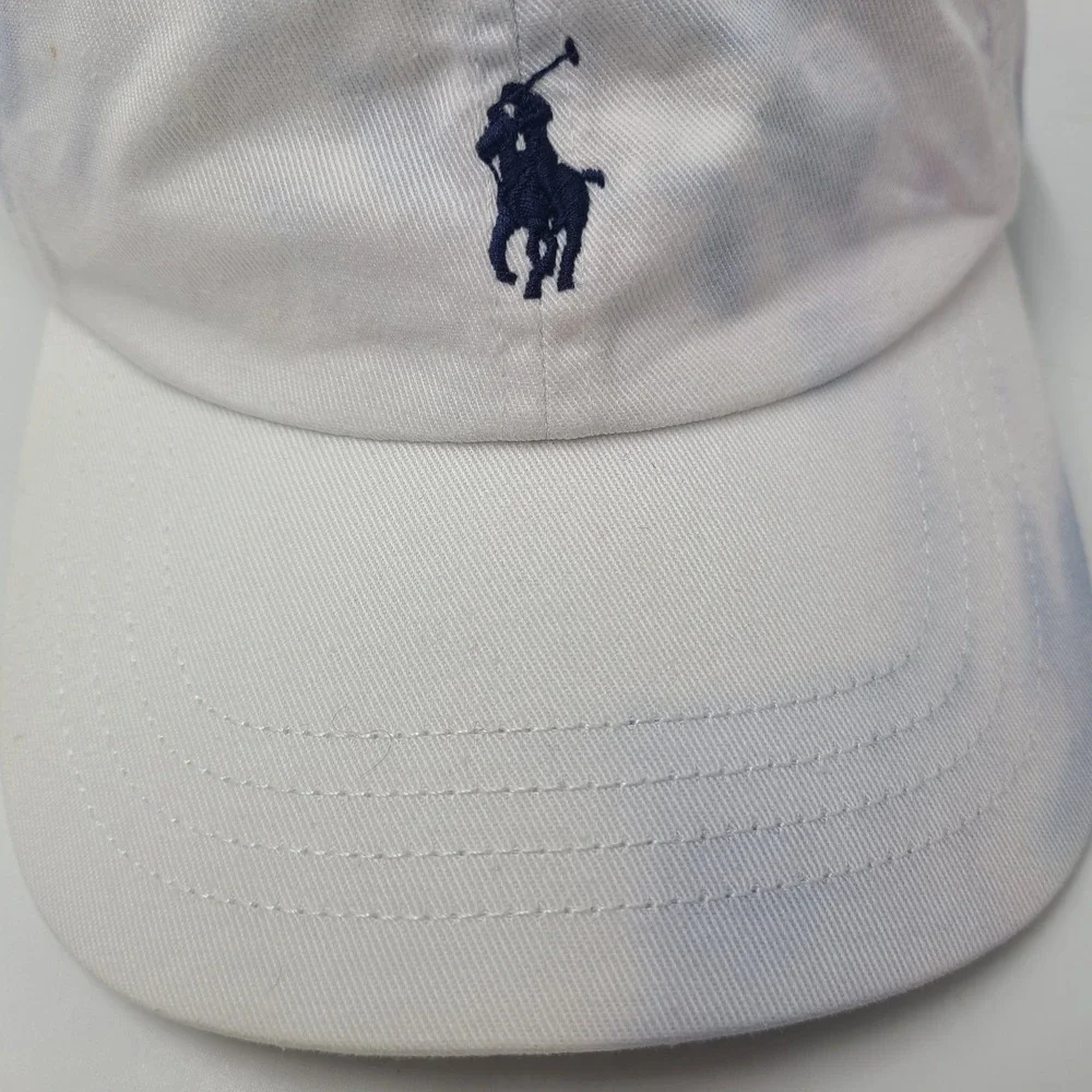 Youth Polo Ralph Lauren Hat Strapback White Blue Tie Dye Pony Logo Size 8-20 Boy